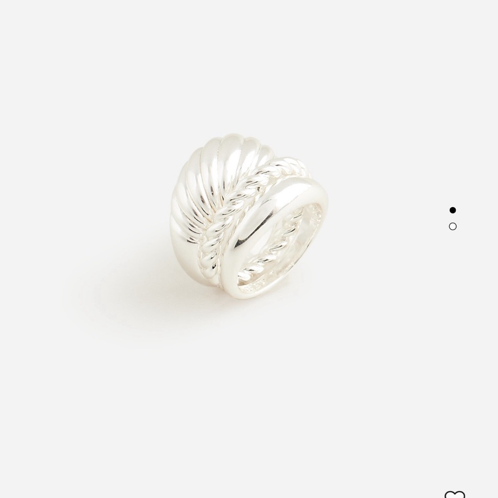 New set JCrew set of rings silver size 6